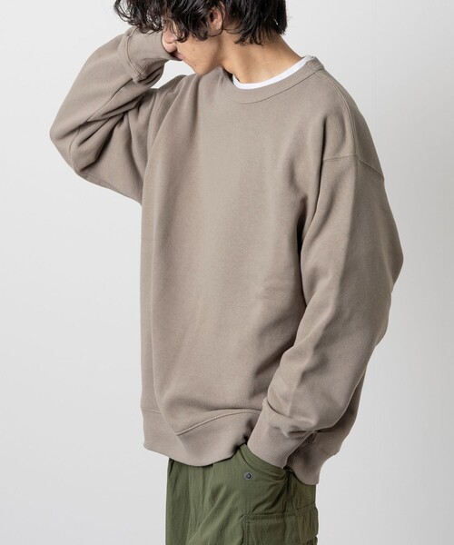 FREAK'S STORE（フリークスストア）の「FREAK’S STORE/フリークスストア 15oz HEAVY WEIGHT CREW NECK SWT/15オンス ヘビーウェイト クルーネックスウェット/24SS/リラックスフィット/USAコットン（スウェット・メンズ・ライトグレー/ベージュ/ピンク/チャコールグレー・LARGE/SMALL/MEDIUM）」の17枚目の写真