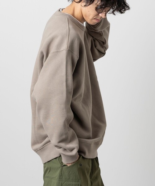 FREAK'S STORE（フリークスストア）の「FREAK’S STORE/フリークスストア 15oz HEAVY WEIGHT CREW NECK SWT/15オンス ヘビーウェイト クルーネックスウェット/24SS/リラックスフィット/USAコットン（スウェット・メンズ・ライトグレー/ベージュ/ピンク/チャコールグレー・LARGE/SMALL/MEDIUM）」の19枚目の写真