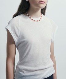 【IRIS 47】sheer capsleeve tops dress17