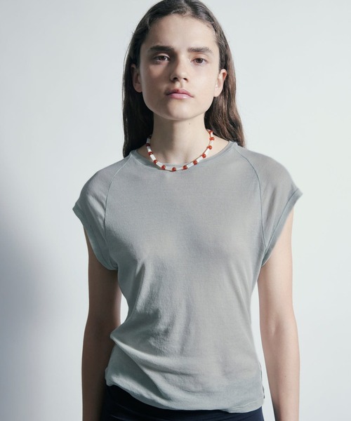 tシャツ 「IRIS 47」sheer capsleeve tops dress17 レディース IRIS 47】sheer capsleeve tops dress17（Tシャツ/カットソー