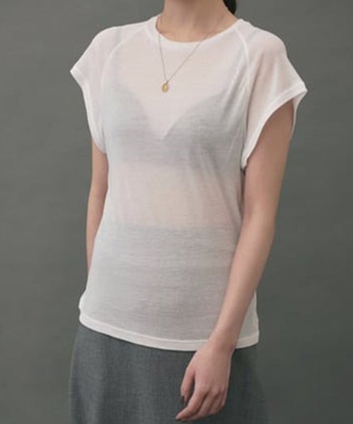 tシャツ 「IRIS 47」sheer capsleeve tops dress17 レディース IRIS 47】sheer capsleeve tops dress17（Tシャツ/カットソー