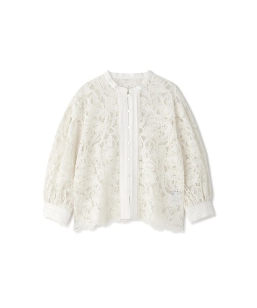 JILL STUART(ジルスチュアート)の「◆コードエンブロイダリーブラウス(シャツ/ブラウス・レディース・ネイビー/ホワイト・SMALL/MEDIUM)」の3枚目の写真