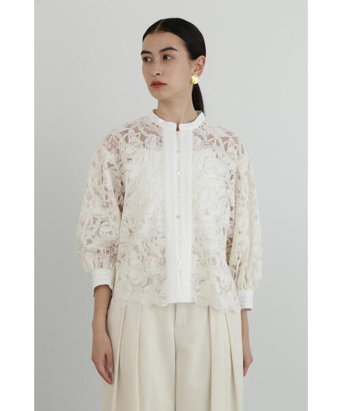 JILL STUART(ジルスチュアート)の「◆コードエンブロイダリーブラウス(シャツ/ブラウス・レディース・ネイビー/ホワイト・SMALL/MEDIUM)」の4枚目の写真