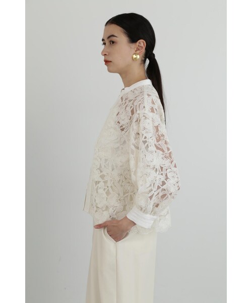 JILL STUART(ジルスチュアート)の「◆コードエンブロイダリーブラウス(シャツ/ブラウス・レディース・ネイビー/ホワイト・SMALL/MEDIUM)」の5枚目の写真