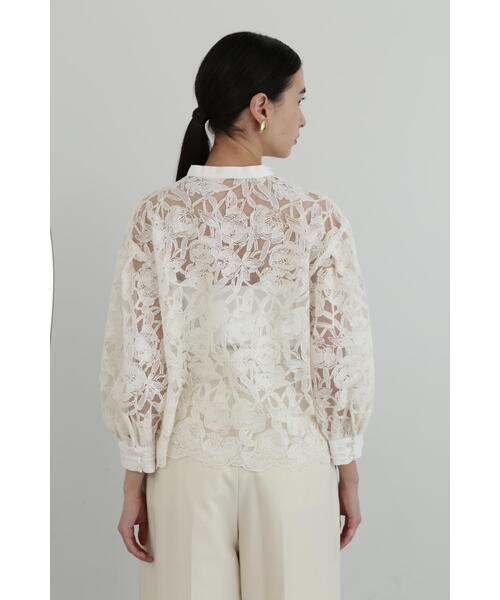 JILL STUART(ジルスチュアート)の「◆コードエンブロイダリーブラウス(シャツ/ブラウス・レディース・ネイビー/ホワイト・SMALL/MEDIUM)」の6枚目の写真