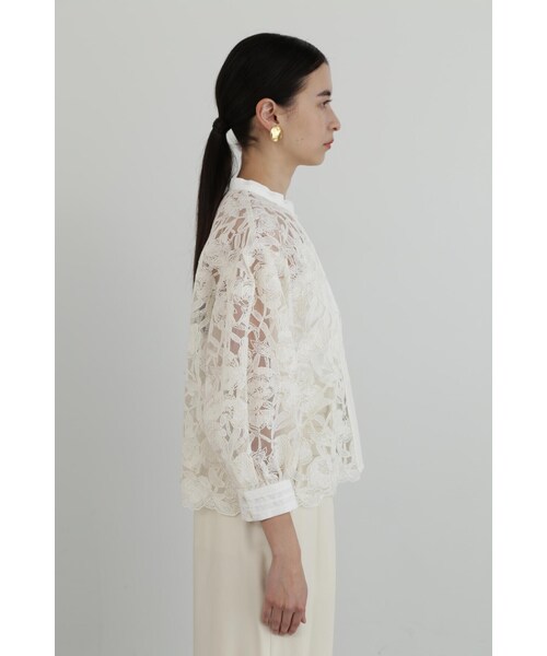 JILL STUART(ジルスチュアート)の「◆コードエンブロイダリーブラウス(シャツ/ブラウス・レディース・ネイビー/ホワイト・SMALL/MEDIUM)」の7枚目の写真