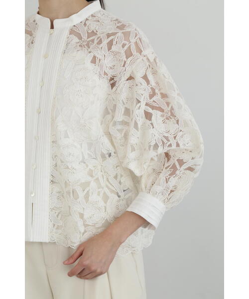 JILL STUART(ジルスチュアート)の「◆コードエンブロイダリーブラウス(シャツ/ブラウス・レディース・ネイビー/ホワイト・SMALL/MEDIUM)」の18枚目の写真