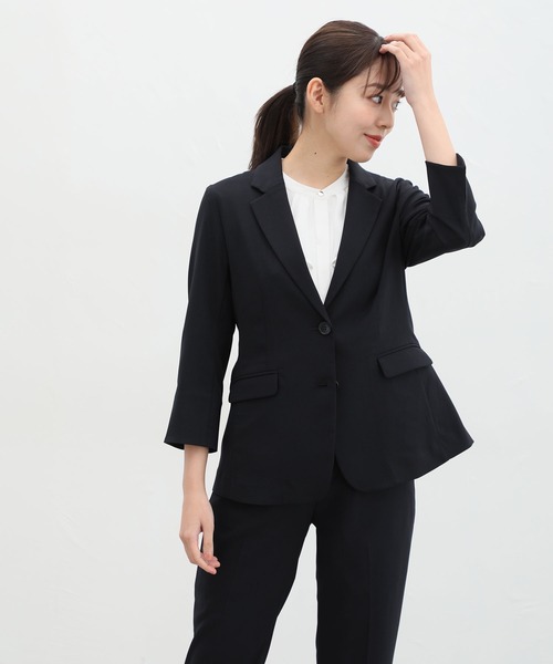 Honeys（ハニーズ）の「8分袖2つボタンダブルテーラードジャケット