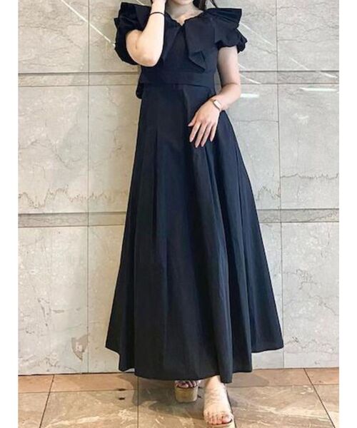 MERCURYDUO（マーキュリーデュオ）の「バルーンブラウスセットキャミワンピース（ワンピース・レディース・ラベンダー/ブラック/その他1・SMALL/MEDIUM）」の4枚目の写真