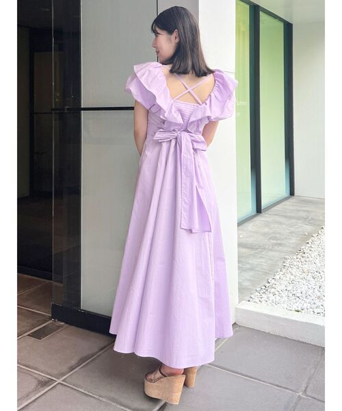 MERCURYDUO（マーキュリーデュオ）の「バルーンブラウスセットキャミワンピース（ワンピース・レディース・ラベンダー/ブラック/その他1・SMALL/MEDIUM）」の7枚目の写真