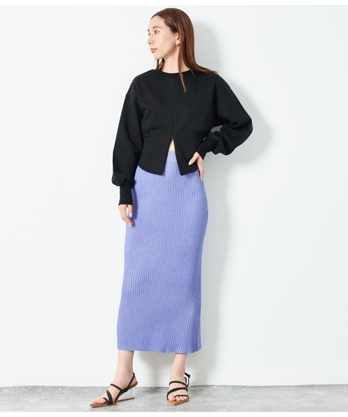 Settimissimo（セッティミッシモ）の「裏毛 2WAY コルセット風 プルオーバー 長袖（スウェット・レディース・ブラック/グレー・FREE）」の13枚目の写真