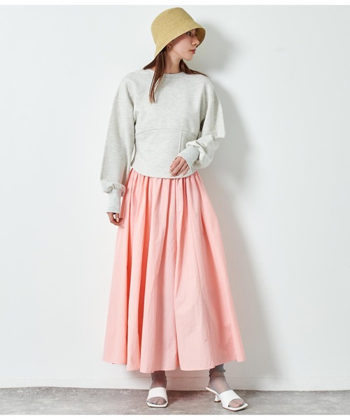 Settimissimo（セッティミッシモ）の「裏毛 2WAY コルセット風 プルオーバー 長袖（スウェット・レディース・ブラック/グレー・FREE）」の9枚目の写真