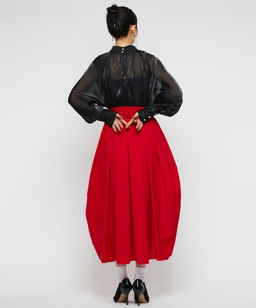 Narcissus（ナルシス）の「【Narcissus】シフォンパールブラウス（シャツ/ブラウス・レディース・ホワイト/ブラック・FREE）」の7枚目の写真