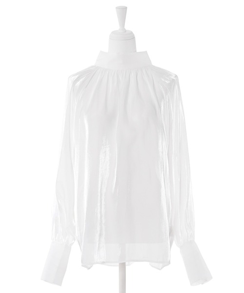 Narcissus（ナルシス）の「【Narcissus】シフォンパールブラウス（シャツ/ブラウス・レディース・ホワイト/ブラック・FREE）」の8枚目の写真
