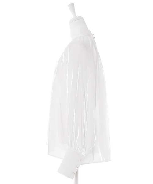 Narcissus（ナルシス）の「【Narcissus】シフォンパールブラウス（シャツ/ブラウス・レディース・ホワイト/ブラック・FREE）」の9枚目の写真
