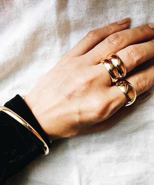 TUWAKRIM】ボリュームダブルリング（リング）｜TUWAKRIM（トゥワクリム