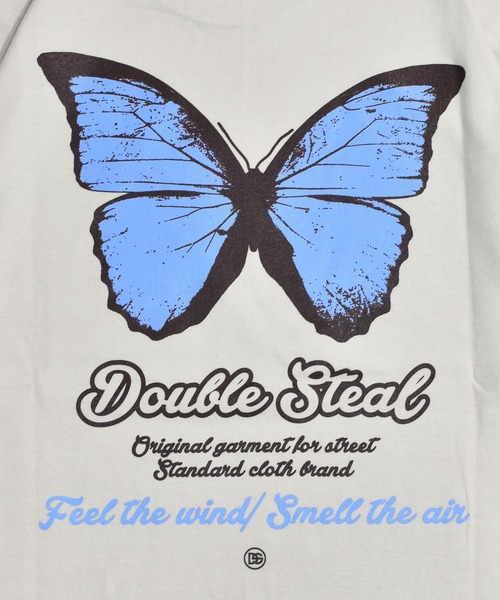 DOUBLE STEAL(ダブルスティール)の「バタフライ Tシャツ(Tシャツ/カットソー・メンズ・ブラック/ライトベージュ/ホワイト/ダークブラウン・MEDIUM/LARGE/X-LARGE/XX-LARGE)」の14枚目の写真