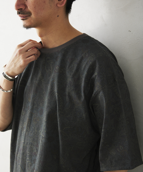 JOURNAL STANDARD relume（ジャーナルスタンダード　レリューム）の「フェイドカモ レイヤードラウンド スリットTシャツ（Tシャツ/カットソー・メンズ・ブラック系その他/ベージュ/カーキ・LARGE/MEDIUM/SMALL）」の16枚目の写真