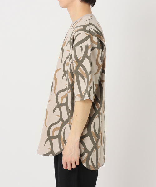 JOURNAL STANDARD relume（ジャーナルスタンダード　レリューム）の「フェイドカモ レイヤードラウンド スリットTシャツ（Tシャツ/カットソー・メンズ・ブラック系その他/ベージュ/カーキ・LARGE/MEDIUM/SMALL）」の11枚目の写真