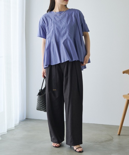 完売品✴︎ Pual ce cin ベルト付きタックパンツ ベルト付きタックパンツ（その他パンツ）｜PUAL CE CIN
