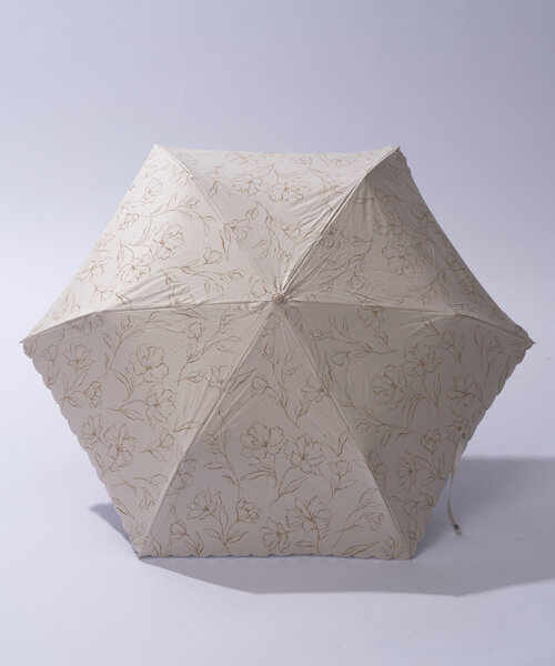 one after another NICE CLAUP（ワンアフターアナザーナイスクラップ）の「ラインフラワー晴雨兼用折りたたみ傘【WEB限定アイテム】（折りたたみ傘・レディース・アイボリー/ブラック・FREE）」の20枚目の写真