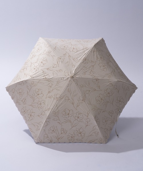 one after another NICE CLAUP（ワンアフターアナザーナイスクラップ）の「ラインフラワー晴雨兼用折りたたみ傘【WEB限定アイテム】（折りたたみ傘・レディース・アイボリー/ブラック・FREE）」の11枚目の写真