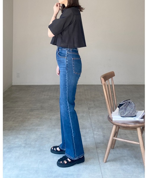 She's Closet(シーズクローゼット)の「タックプリーツショート丈半袖クロップドシャツブラウス(シャツ/ブラウス・レディース・グレー/ブラック/ホワイト/ブルー・FREE)」の13枚目の写真