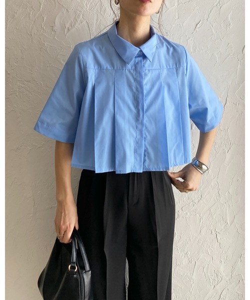 Lochie - vintage クロップド　ショート丈　シャツ　ブラウス ROOP TOKYO ブラウス シャツ Short Shirt / ショート丈シャツ