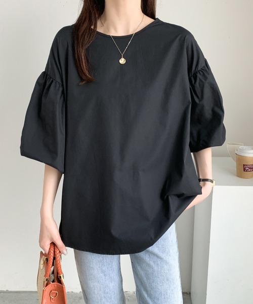 Diosfront(ディオスフロント)の「ボリュウームスリーブバックリボンルーズシルエットブラウス(シャツ/ブラウス・レディース・ホワイト/ブラック/ベージュ/ネイビー系/ブラック系その他・FREE)」の18枚目の写真