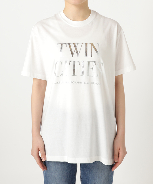 Spick & Span（スピックアンドスパン）の「≪一部店舗+WEB限定追加≫箔ロゴプリントTシャツ（Tシャツ/カットソー・レディース・ゴールド/シルバー・FREE）」の16枚目の写真