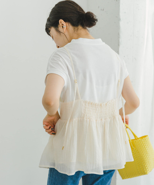 どちゃちお　8/15までお取り置き #FR2 梅キャミソールTシャツセット 楽天市場】ブラトップ 背中見せ 通販 キャミソール ブラキャミ