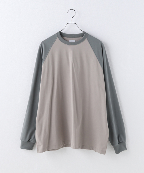 Name.（ネーム）の「Name. BIO WASH RAGLAN LONG SLEEVE TEE NMCU-01 9（Tシャツ/カットソー・メンズ・ブラック/ベージュ・1）」の5枚目の写真