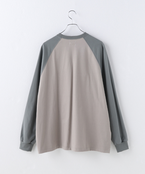 Name.（ネーム）の「Name. BIO WASH RAGLAN LONG SLEEVE TEE NMCU-01 9（Tシャツ/カットソー・メンズ・ブラック/ベージュ・1）」の6枚目の写真