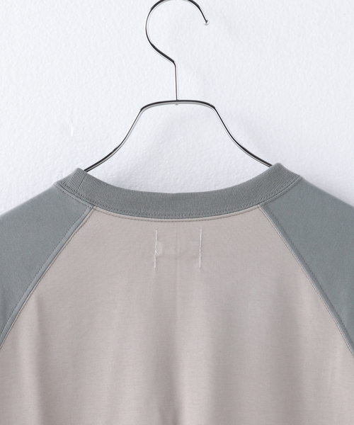 Name.（ネーム）の「Name. BIO WASH RAGLAN LONG SLEEVE TEE NMCU-01 9（Tシャツ/カットソー・メンズ・ブラック/ベージュ・1）」の14枚目の写真