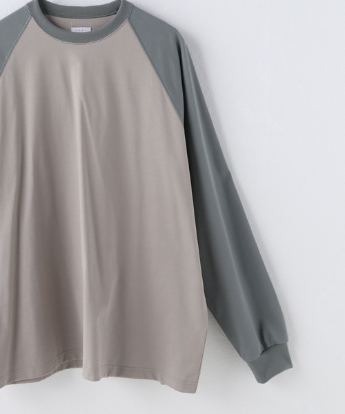 Name.（ネーム）の「Name. BIO WASH RAGLAN LONG SLEEVE TEE NMCU-01 9（Tシャツ/カットソー・メンズ・ブラック/ベージュ・1）」の15枚目の写真