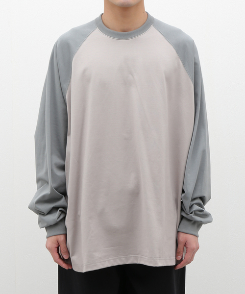 Name.（ネーム）の「Name. BIO WASH RAGLAN LONG SLEEVE TEE NMCU-01 9（Tシャツ/カットソー・メンズ・ブラック/ベージュ・1）」の11枚目の写真