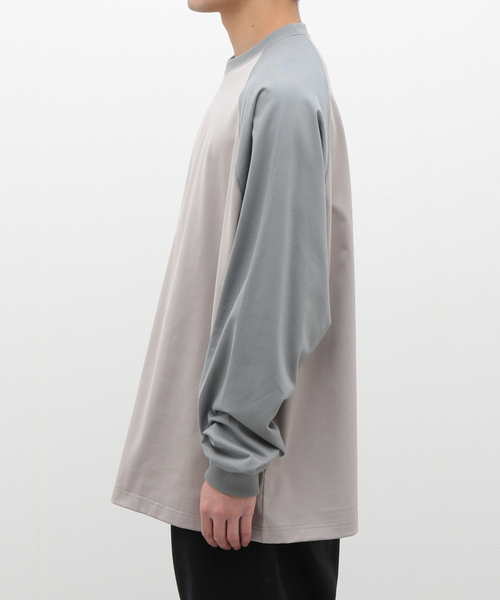 Name.（ネーム）の「Name. BIO WASH RAGLAN LONG SLEEVE TEE NMCU-01 9（Tシャツ/カットソー・メンズ・ブラック/ベージュ・1）」の12枚目の写真