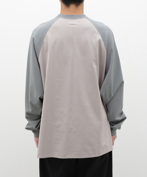 Name.（ネーム）の「Name. BIO WASH RAGLAN LONG SLEEVE TEE NMCU-01 9（Tシャツ/カットソー・メンズ・ブラック/ベージュ・1）」の13枚目の写真