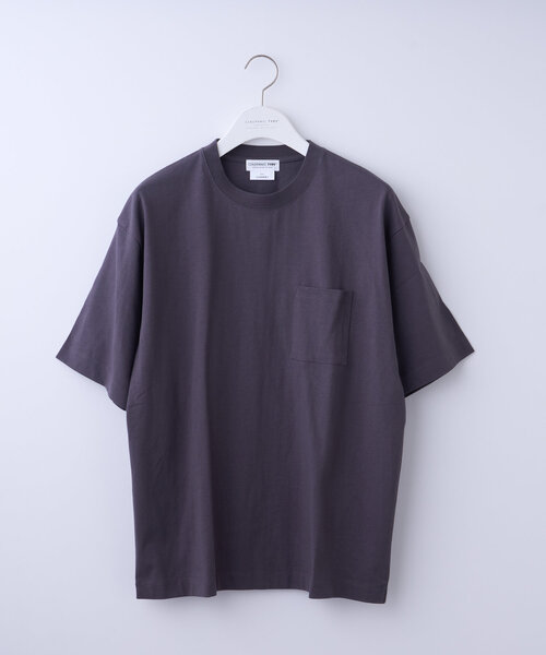 コットンクルーネックポケット半袖Tシャツ /無地/S～XLサイズ/ユニ