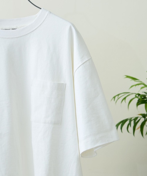 CIAOPANIC TYPY(チャオパニックティピー)の「コットンクルーネックポケット半袖Tシャツ /無地/S~XLサイズ/ユニセックス(Tシャツ/カットソー・レディース・サックスブルー/グレイッシュベージュ/ブラック/ホワイト/ピンク/チャコールグレー/オレンジ・X-LARGE/LARGE/MEDIUM/SMALL)」の13枚目の写真