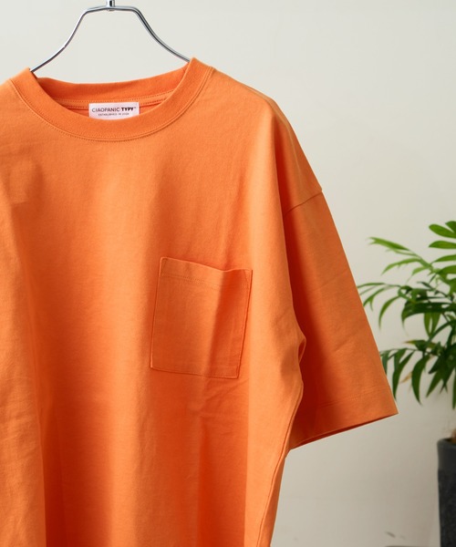 CIAOPANIC TYPY(チャオパニックティピー)の「コットンクルーネックポケット半袖Tシャツ /無地/S~XLサイズ/ユニセックス(Tシャツ/カットソー・レディース・サックスブルー/グレイッシュベージュ/ブラック/ホワイト/ピンク/チャコールグレー/オレンジ・X-LARGE/LARGE/MEDIUM/SMALL)」の16枚目の写真