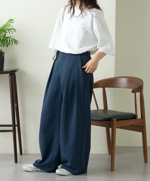 CIAOPANIC TYPY(チャオパニックティピー)の「コットンクルーネックポケット半袖Tシャツ /無地/S~XLサイズ/ユニセックス(Tシャツ/カットソー・レディース・サックスブルー/グレイッシュベージュ/ブラック/ホワイト/ピンク/チャコールグレー/オレンジ・X-LARGE/LARGE/MEDIUM/SMALL)」の21枚目の写真