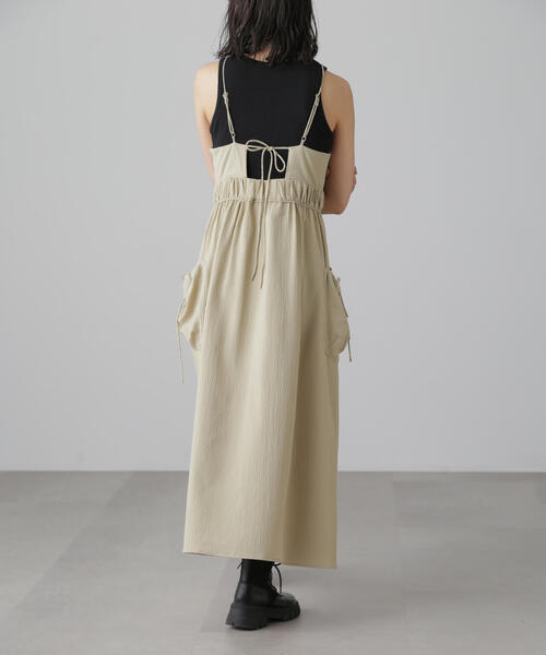 FREE'S MART（フリーズマート）の「◆サイドポケットキャミワンピース（ワンピース・レディース・ブラック/ライトグリーン・MEDIUM/SMALL）」の18枚目の写真