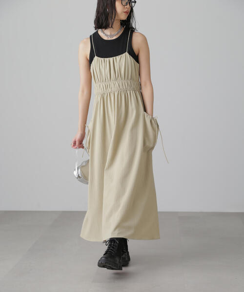 FREE'S MART（フリーズマート）の「◆サイドポケットキャミワンピース（ワンピース・レディース・ブラック/ライトグリーン・MEDIUM/SMALL）」の19枚目の写真