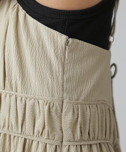 FREE'S MART（フリーズマート）の「◆サイドポケットキャミワンピース（ワンピース・レディース・ブラック/ライトグリーン・MEDIUM/SMALL）」の3枚目の写真