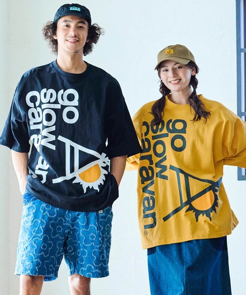 USA/C ドデカLOGO BIG TEE（Tシャツ/カットソー）｜go slow caravan（ゴースローキャラバン）