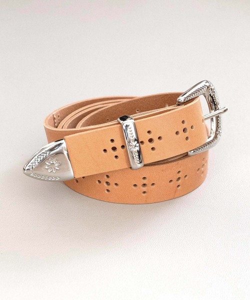 Iroquois（イロコイ）の「WESTERN*MEDALLION LONG BELT  ウエスタン×メダリオンロングベルト（ベルト・メンズ・ブラック/ダークブラウン/ベージュ/ブラック系その他・FREE）」の4枚目の写真