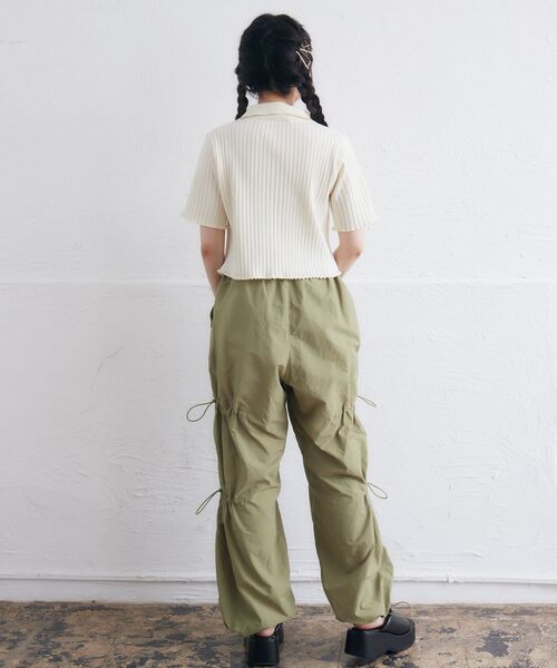 RETRO GIRL（レトロガール）の「5分袖ZIPカーデ（ニット/セーター・レディース・ナチュラル/ブラック系その他3/ブラック/レッド・FREE）」の16枚目の写真