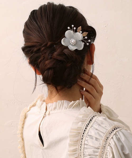 にょろりさま売約済みコーム簪〈Bouquet・大人ニュアンスカラーブーケ・盛り〉 にょろりさま売約済みコーム簪〈Bouquet・大人ニュアンスカラーブーケ