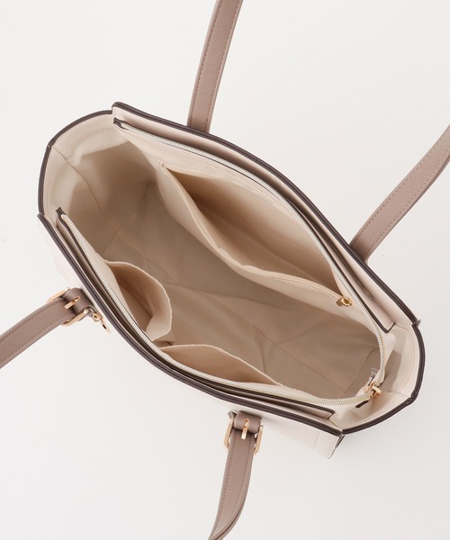 Honeys（ハニーズ）の「ベルトハンドルＡ４トートバッグ（トートバッグ・レディース・ホワイト系その他/ブラック/グレイッシュベージュ/ベージュ系その他2/ブラウン・FREE）」の14枚目の写真